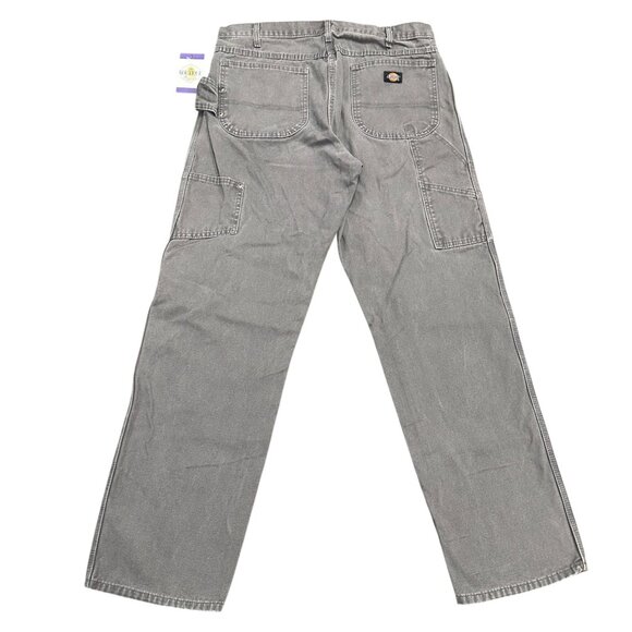 Dickies Carpenter Pants Gray Mens 36X34 Duck Canvas Workwear Normcore Rugged - Picture 13 of 15